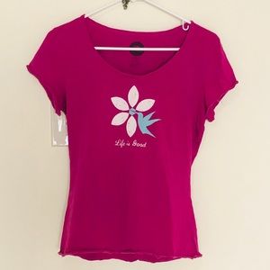 Distressed Life Is Good Flower Tee